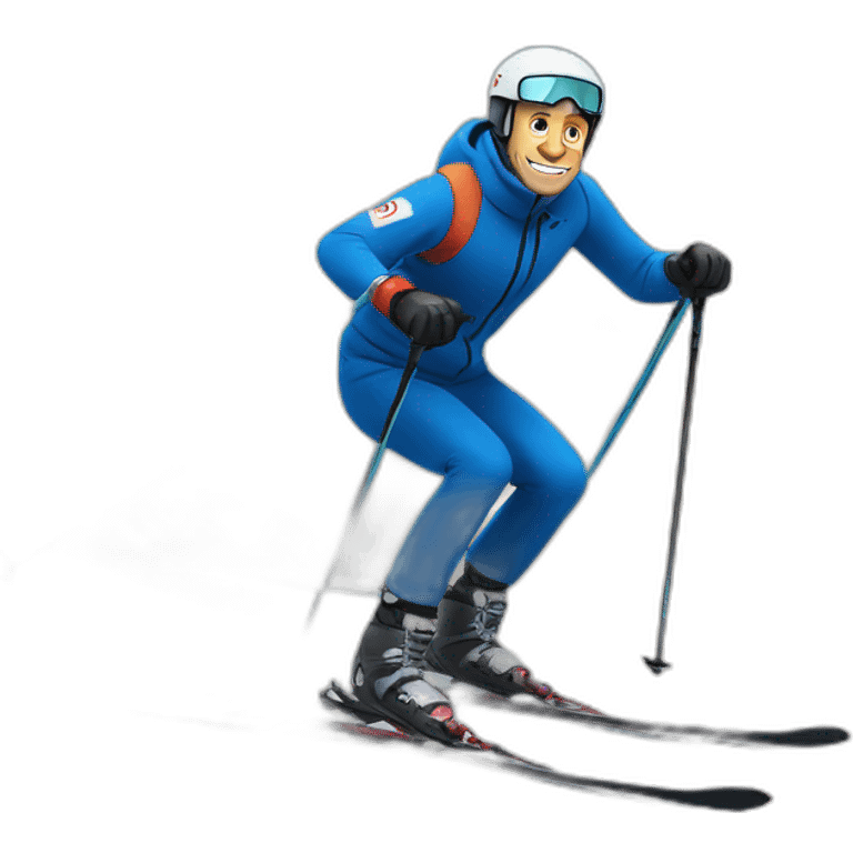 Emanuel macron doing ski emoji