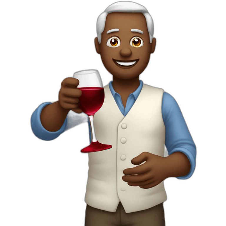 Estátua da páscoa tomando vinho emoji