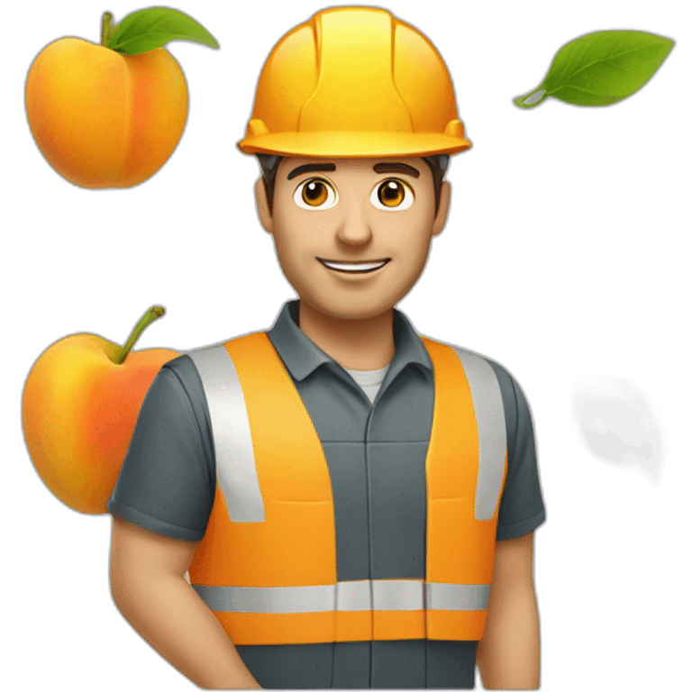 engineer with apricot emoji