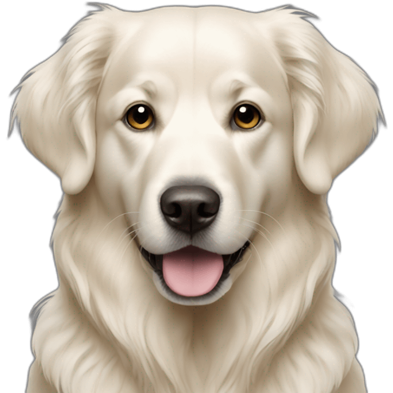 a white golden retriever emoji