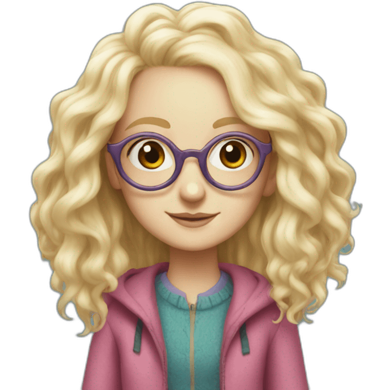 Luna lovegood with glasses emoji