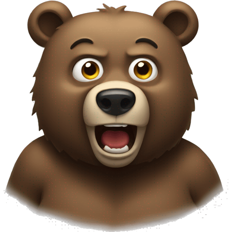 frightened bear emoji