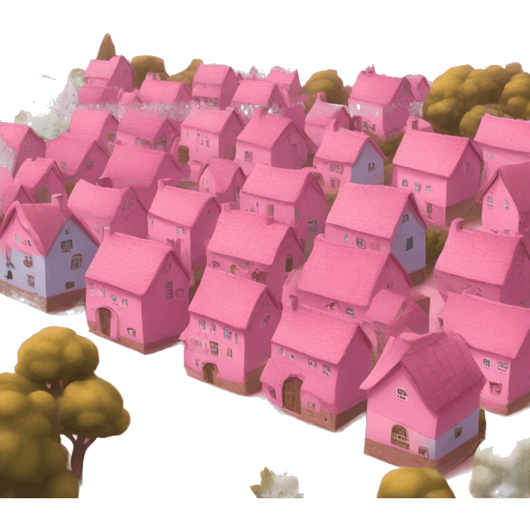 a pink Village  emoji