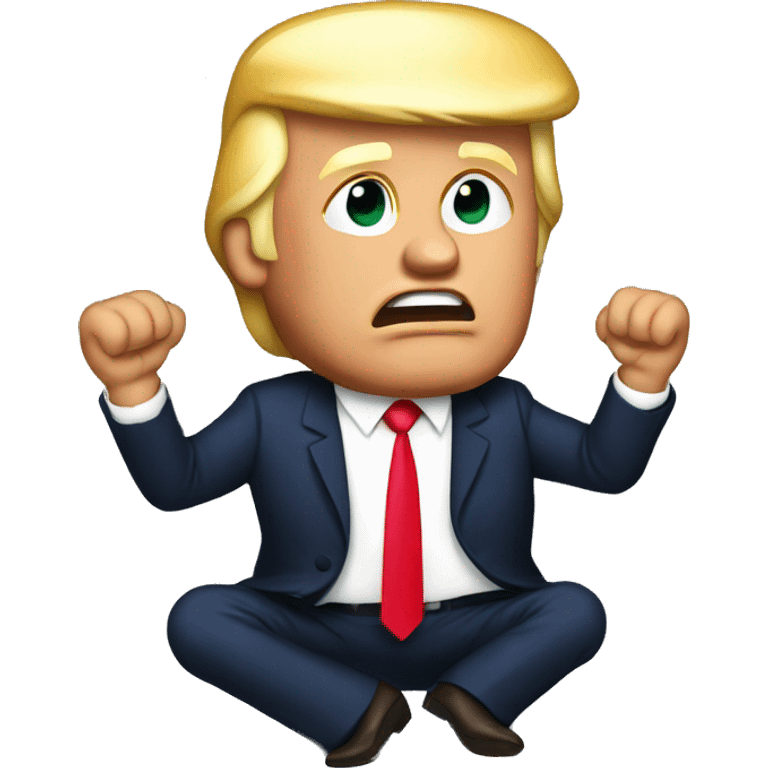 donald trump crawling on the ground  emoji