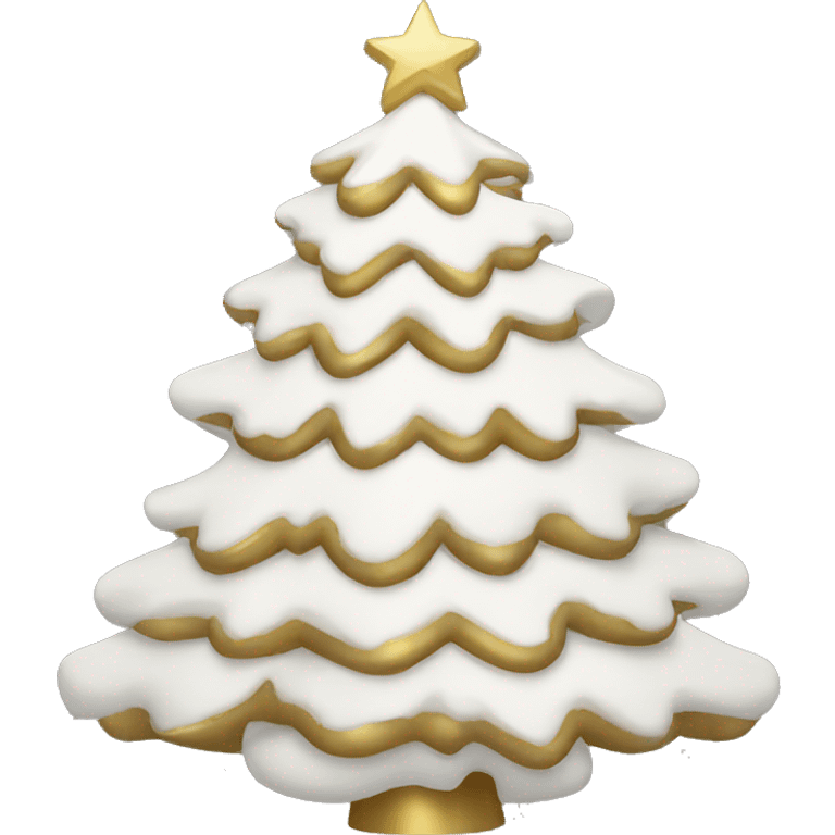 white and gold christmas tree emoji