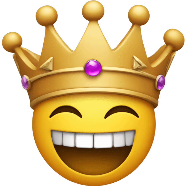 smiley face wearing a crown emoji