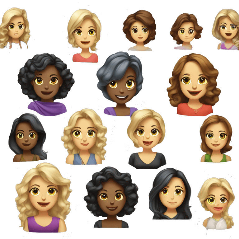 agencia de publicidad de dos mujeres hermosas emoji