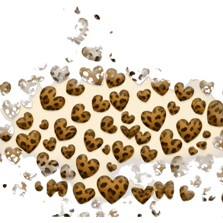 Heart with leopard print  emoji