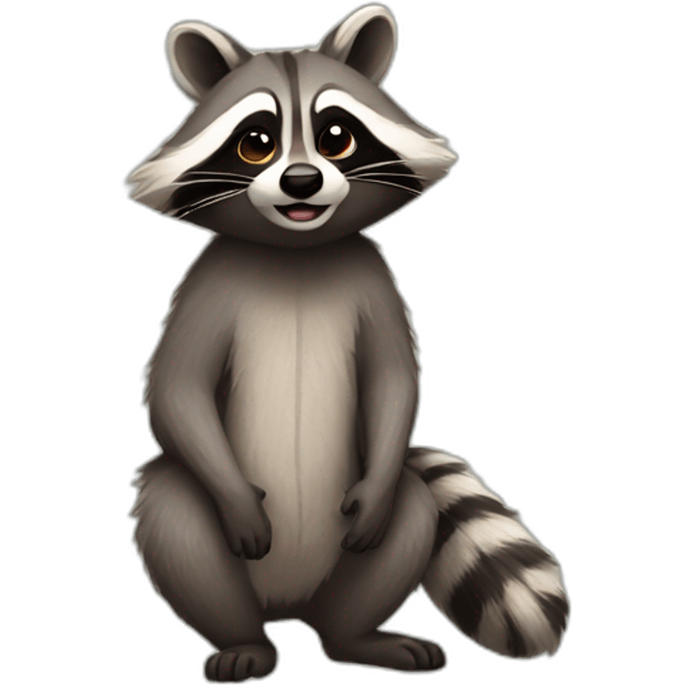 Racoon love racoon emoji