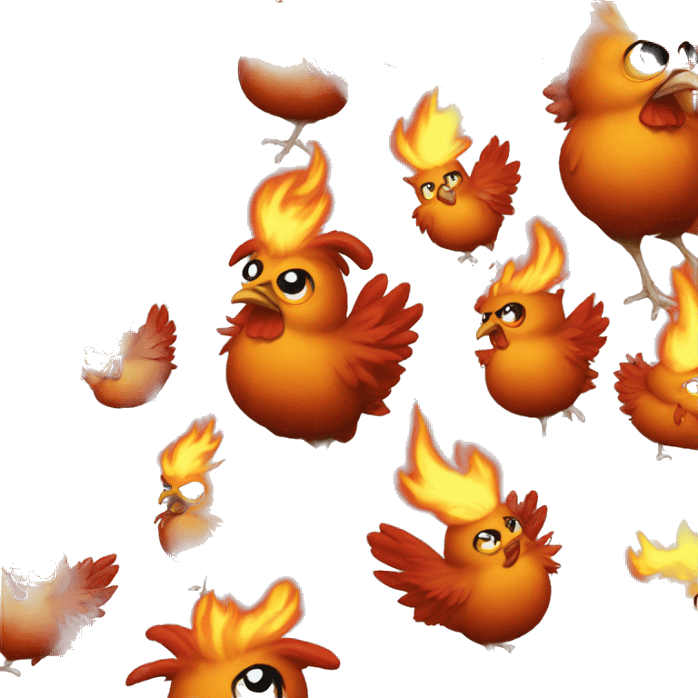 fire beathing chicken emoji