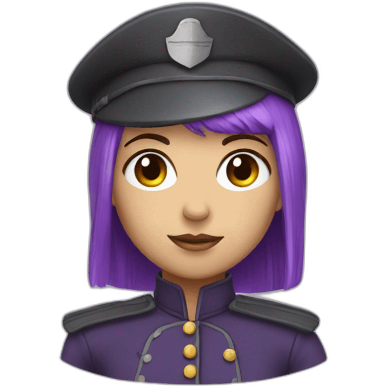 violet hair soldier girl emoji