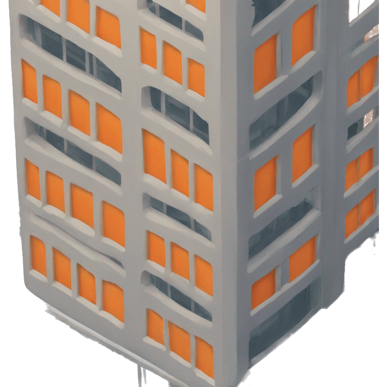 Office building with orange windows emoji