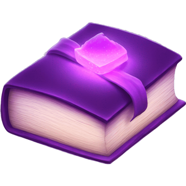 purple glowing book emoji