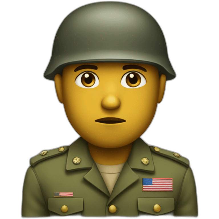 sad soldier emoji