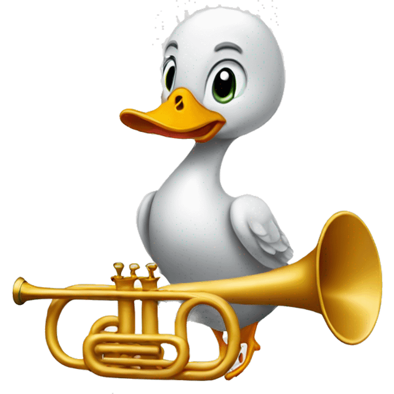 ios duck playing trumpet  emoji