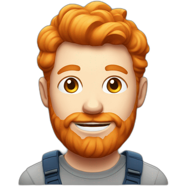 Ginger man, gaming, streaming, happy, chilling,  emoji