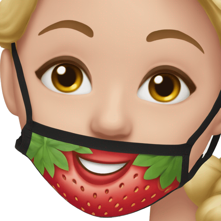 Strawberry beauty face mask  emoji