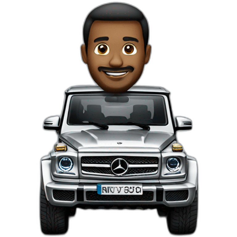 man-driving-black-mercedes-benz-G-Class-dubai emoji