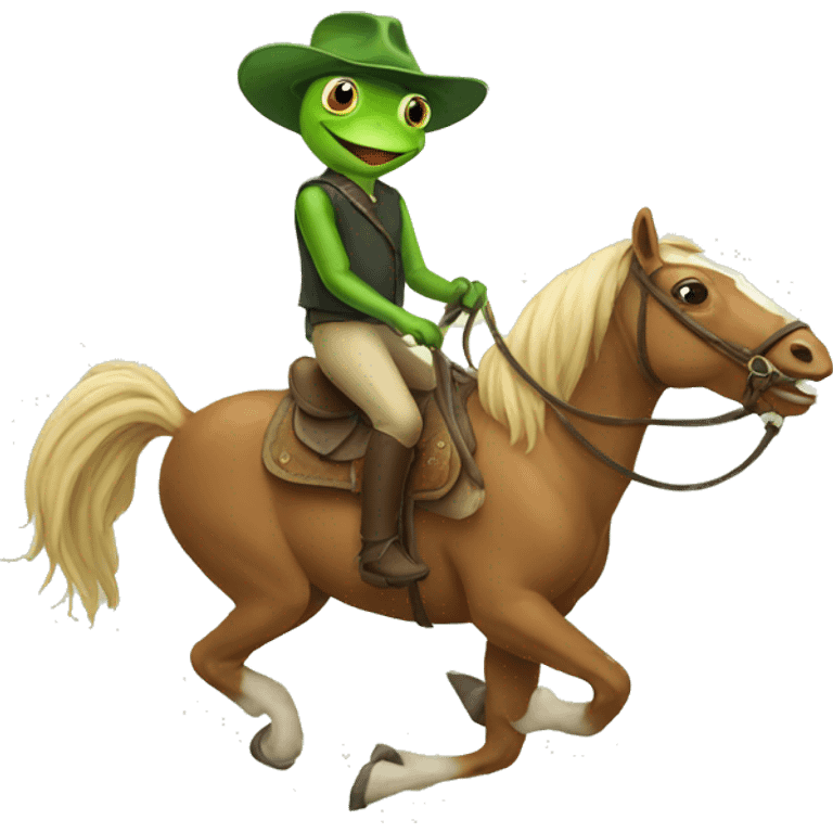 frog riding a horse emoji