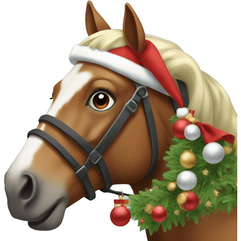 Christmas horse emoji