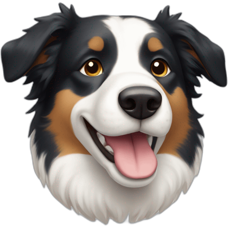 tricolor half-white border-collie emoji