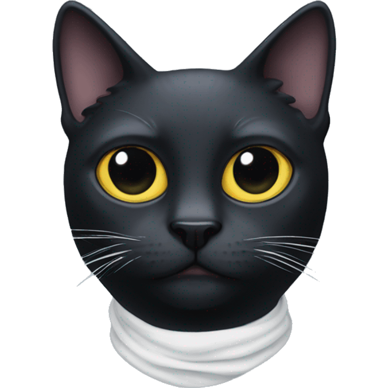 A third-eye black cat emoji