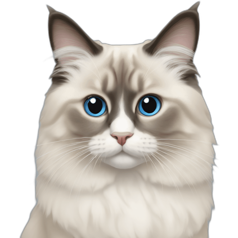 ragdoll blue mitted emoji