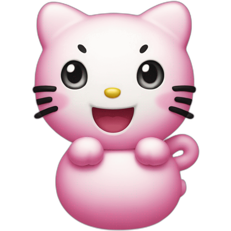 hello kitty happy emoji