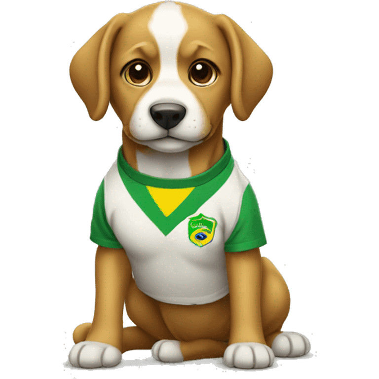 Cachorro com a camisa do Brasil emoji