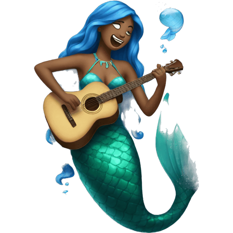 Mermaid singing emoji