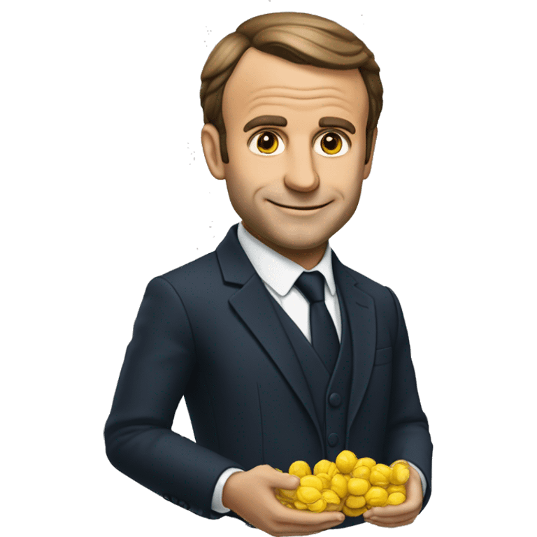 Macron qui boit du coca emoji