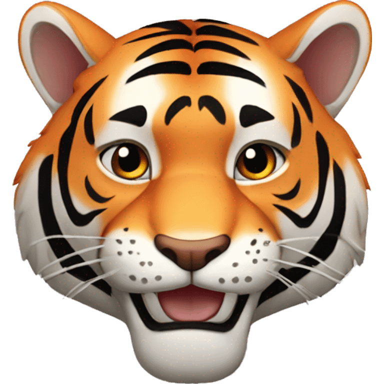 Tigre con cara feliz emoji