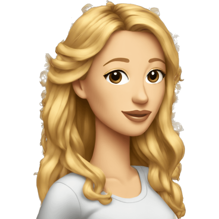 blake lively cartoon wearing tee emoji