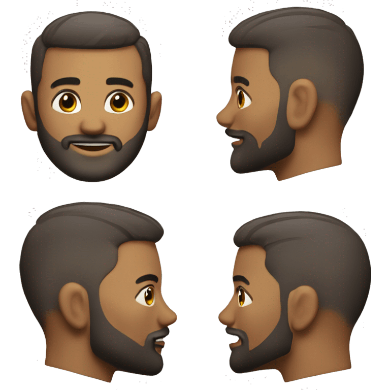 crew cut with beard emoji