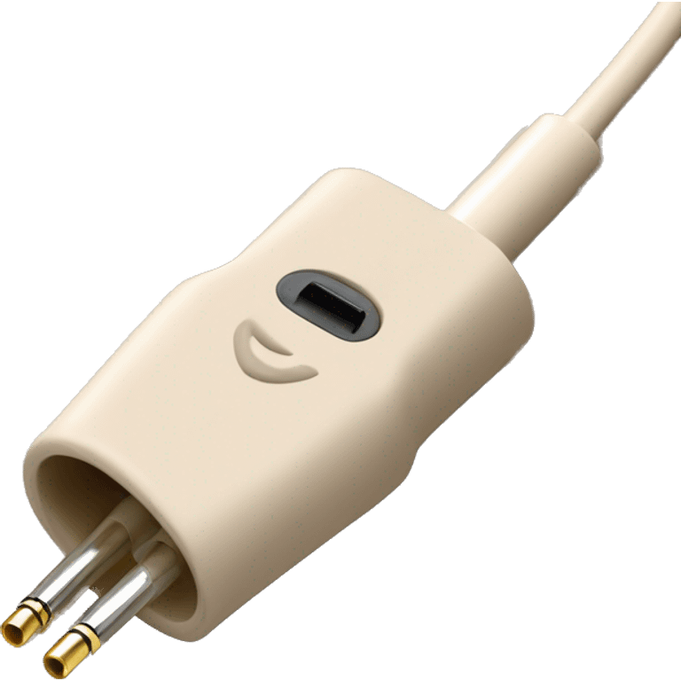 beige stereo adapter mini jack to big jack for headphones cable emoji