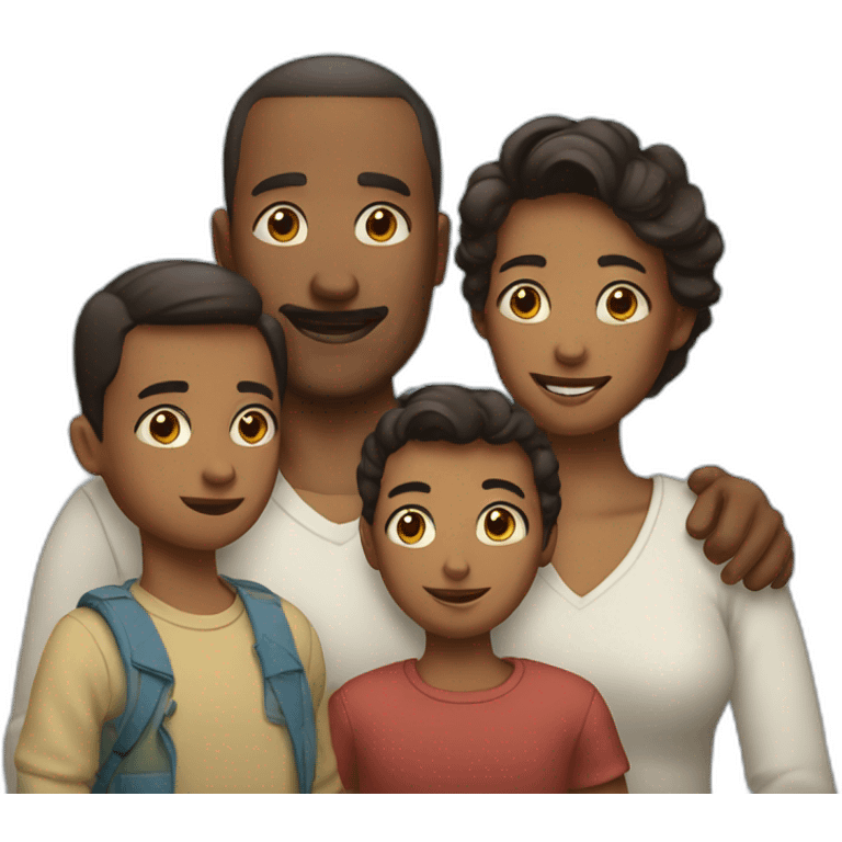 Father-mother-four sons emoji