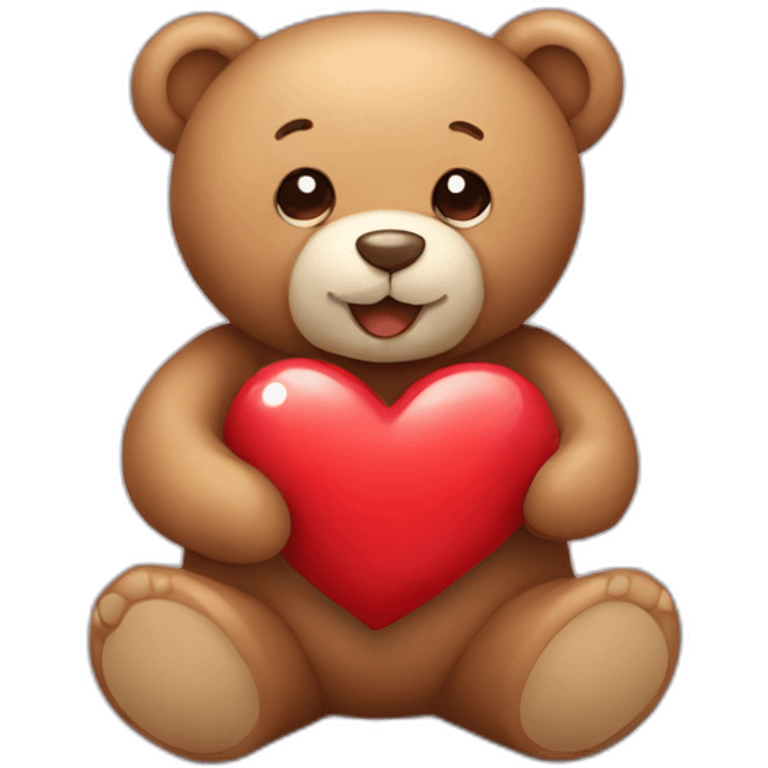 teddy bear with heart emoji