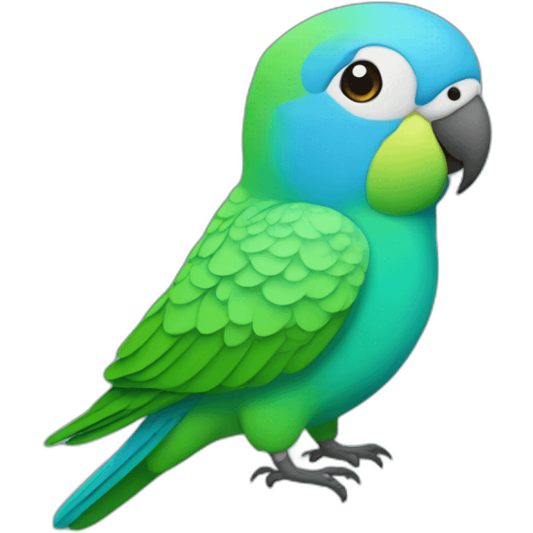 parakeets blue body and green head emoji