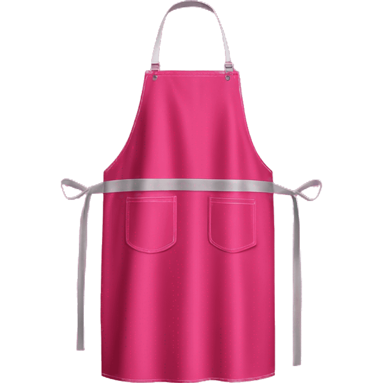 Realistic isolated hot pink kitchen apron. emoji