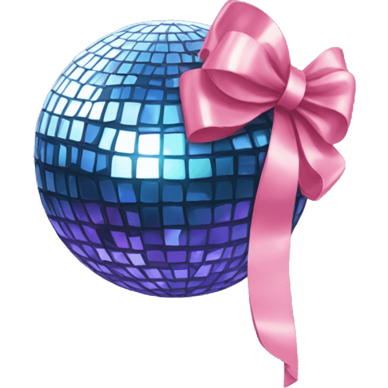 Disco Ball with a bow emoji