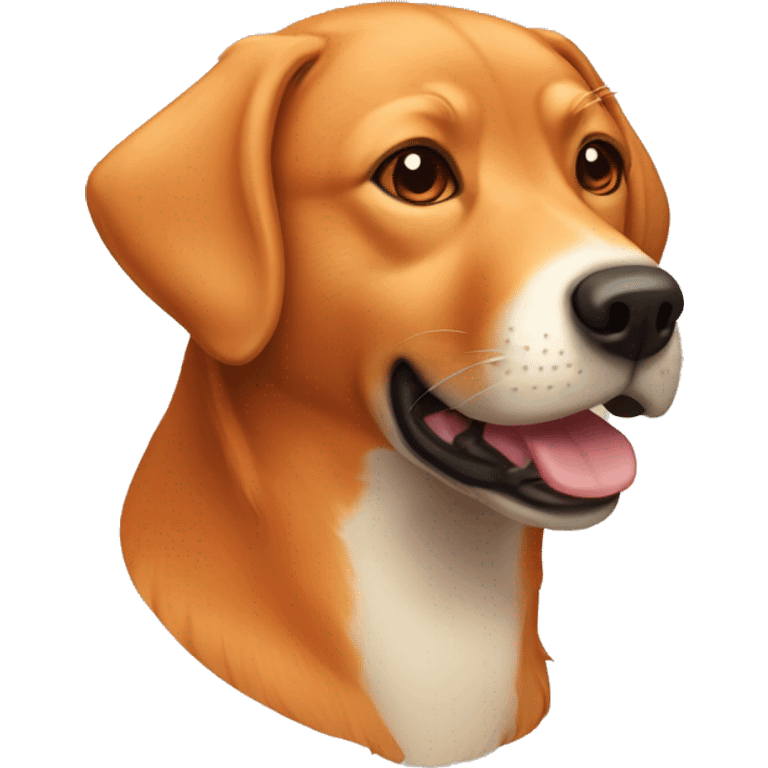 Red fox Labrador retriever  emoji