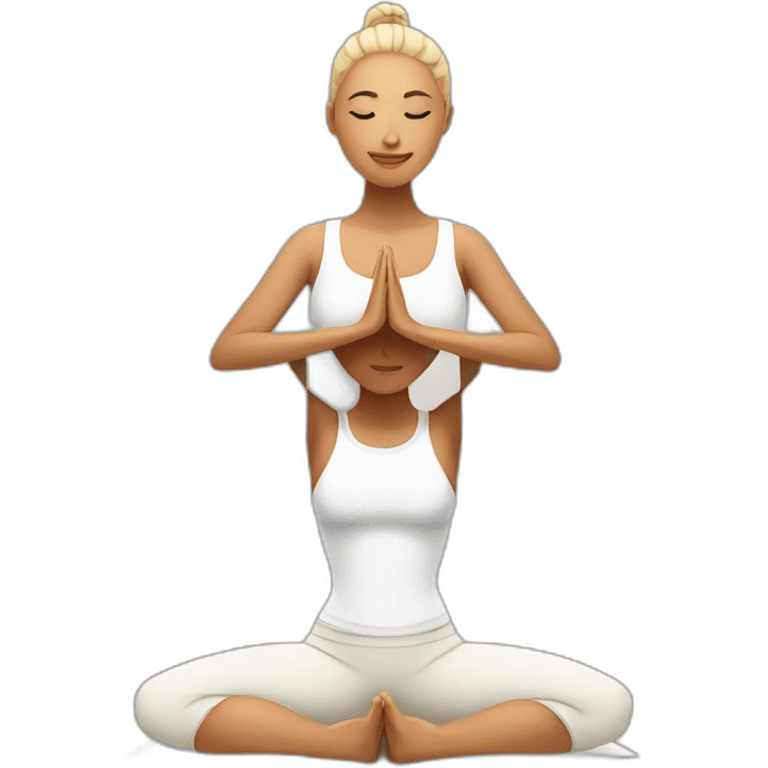 Woman doing yoga emoji