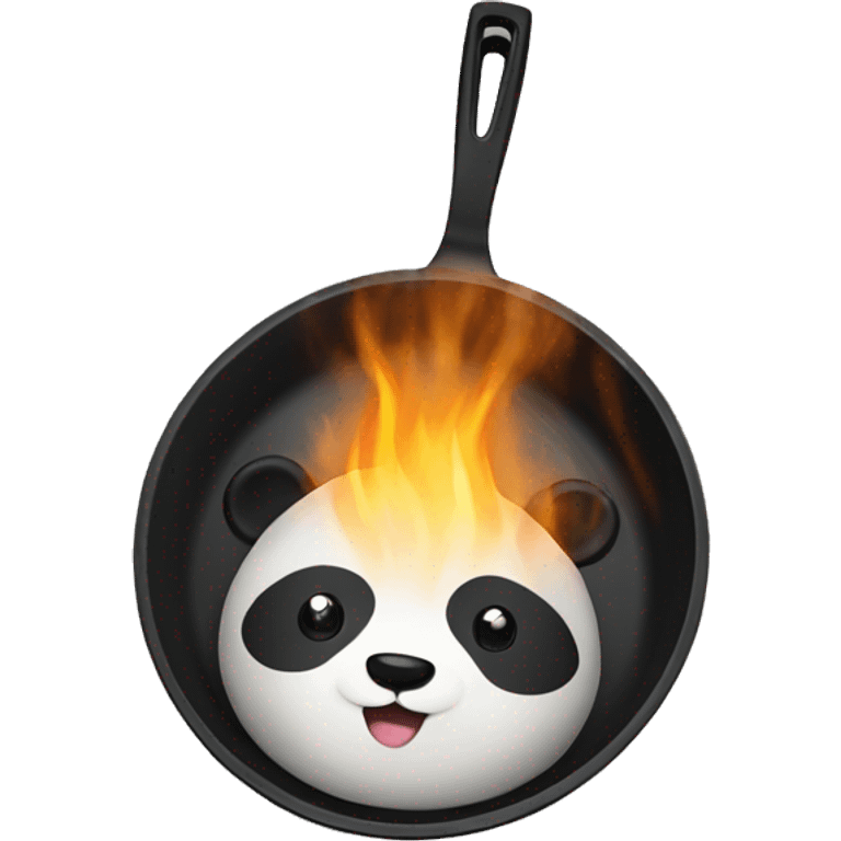 panda frying pan  emoji