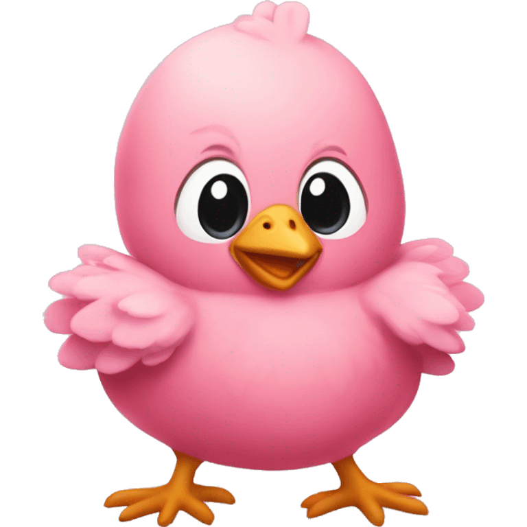 cutsey pink chick (baby chicken) emoji