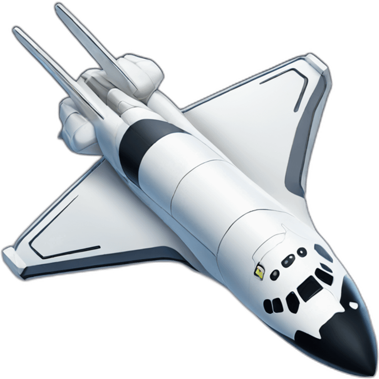 Cartoon space shuttle emoji