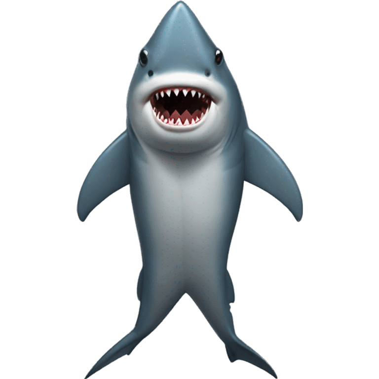 Shark with human legs emoji