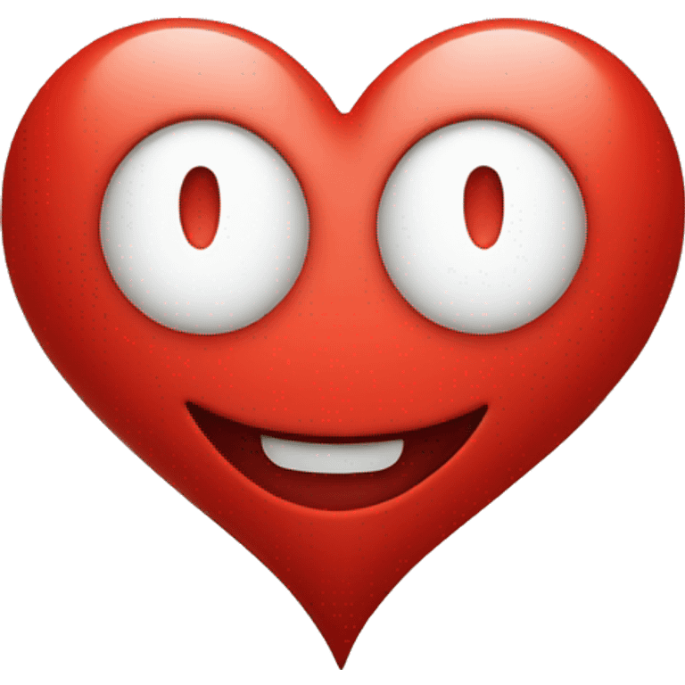 Red heart with a smiley face  emoji