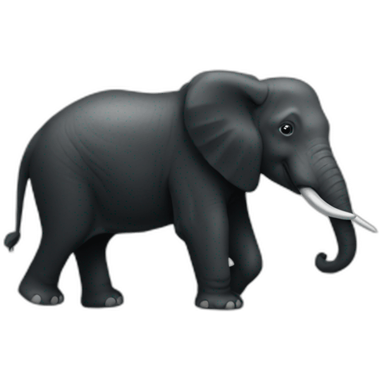 Éléphant noir emoji