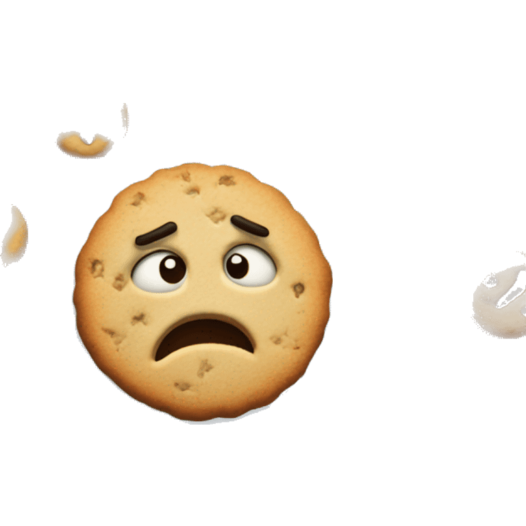 Crying cookie emoji