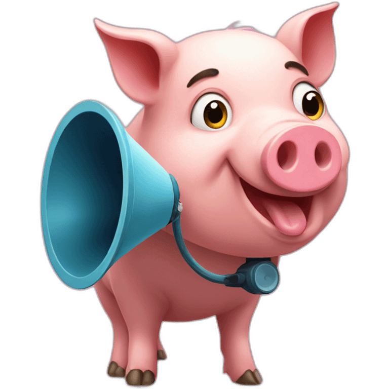 pig with loudspeaker emoji